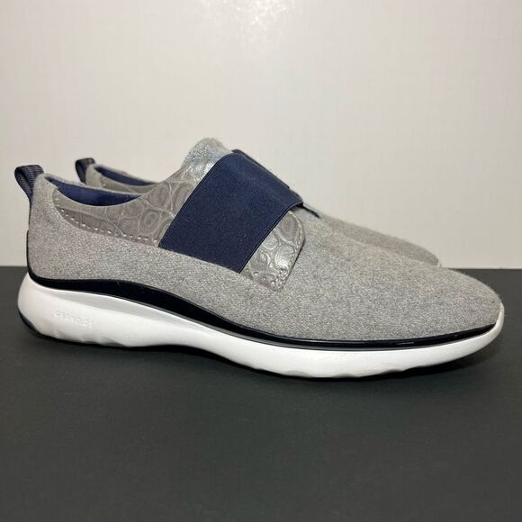Womens COLE HAAN Grand OS Eva Gray Slip On Oxford Style Shoes / Size 9 Medium - Picture 1 of 8